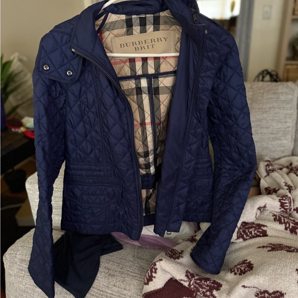 Burberry Brit Navy Quilted Puffer Jacket